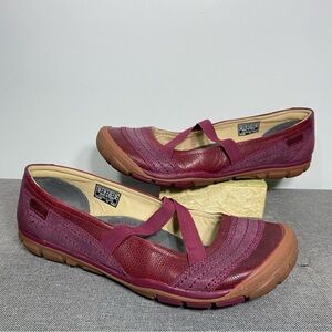 Keen Women's Burgundy Mary Jane Flats- size 11